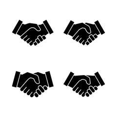 Handshake icon vector. business handshake sign and symbol. contact agreement