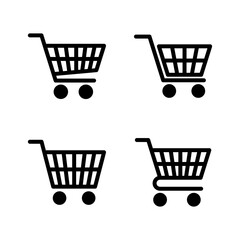 Shopping icon vector. Shopping cart sign and symbol. Trolley icon