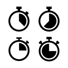 Stopwatch icon vector. Timer sign and symbol. Countdown icon. Period of time