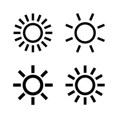 Sun icon vector. Brightness sign and symbol
