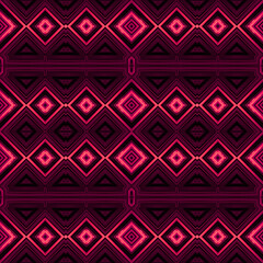 Neon Motion Geometric Abstract Seamless Pattern Background