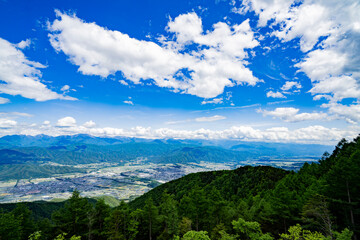 長野県宮田村　宮田高原キャンプ場の景色
