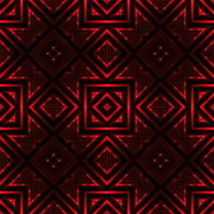 Neon Motion Geometric Abstract Seamless Pattern Background