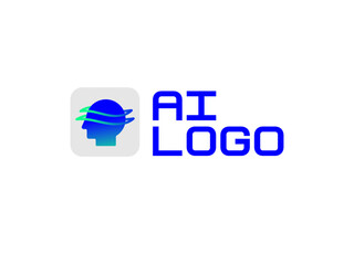 Artificial Intelligence Logo Head Icon