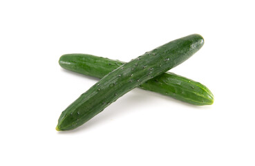 Japanese cucumber isolated on white background