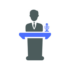 Lecture, presentation, speech icon