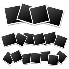 Realistic photo frames collage. Vector