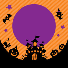 ハロウィンの背景イラスト
