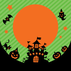 ハロウィンの背景イラスト