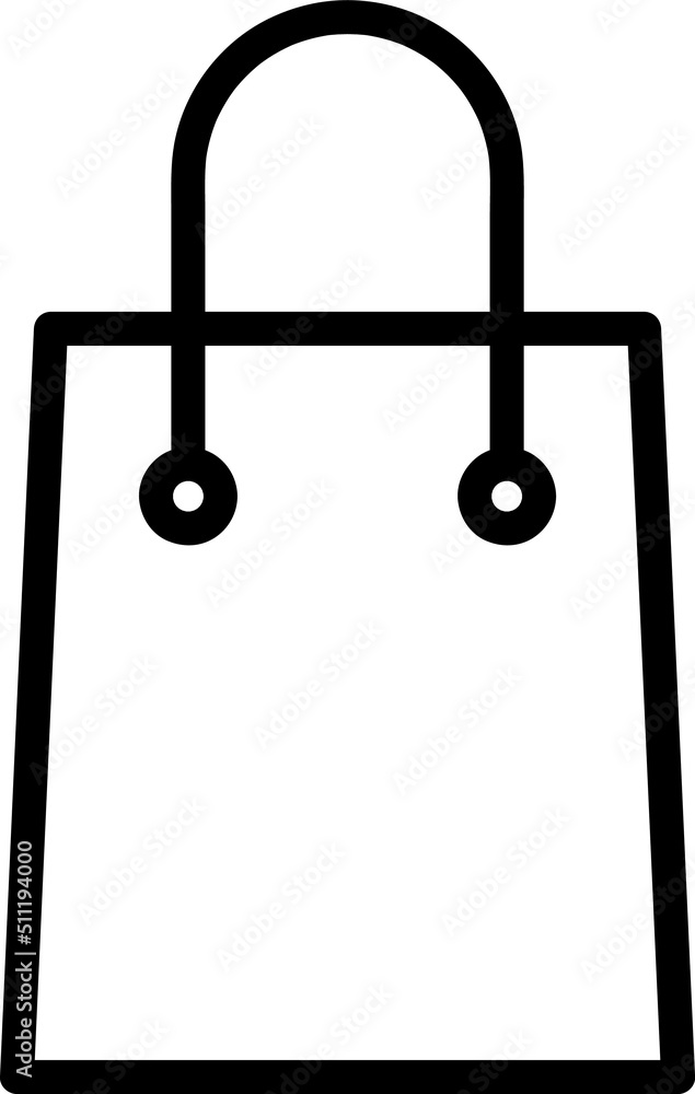 Poster shopping bag outline icon. linear style sign for mobile concept and web design..eps