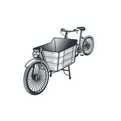 Fototapeta na wymiar illustration of cargo bike, short distance transportation, vector art.