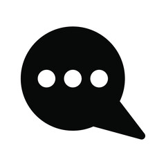 Fototapeta premium Chat speech bubble icon color editable