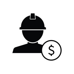 Employee wages icon design isolated on white background