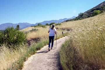 walking in the mountains