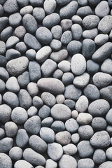Gray pebbles texture, natural stones background, zen, summer, beach, full frame