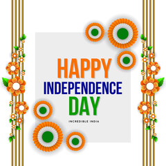 
Indian Independence Day 15 August National Poster Social Media Poster Banner Free Vector

