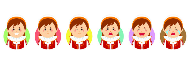 Slovakia Avatar with Various Expression