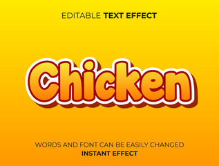 orange chicken text effect typography