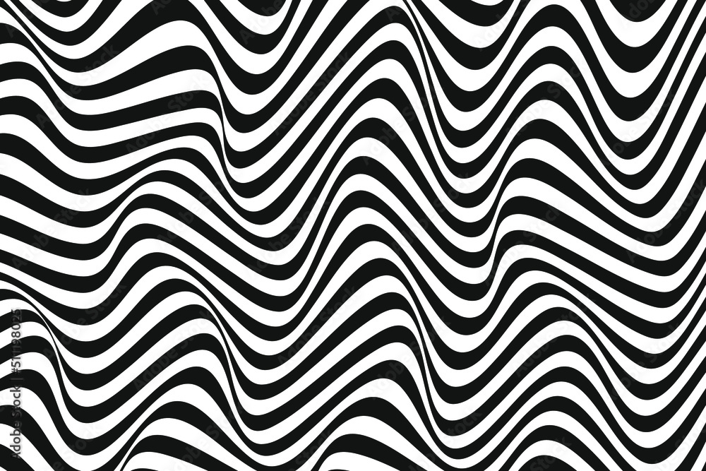 Poster abstract seamless vector pattern. waves. lines. distorted. isolated