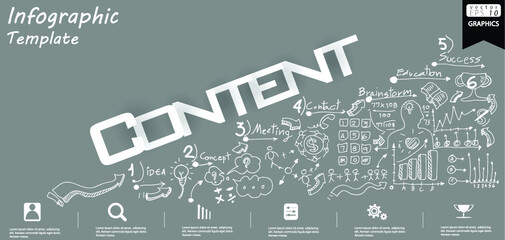 Illustration business.design modern  idea and concept think creativity. for brainstorm,Social network,success,plan,think,search,analyze,communicate, futuristic idea innovation technology.