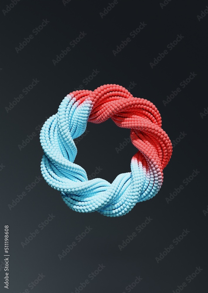 Aufkleber red and blue abstract shape background wallpaper with copy space.glow particle abstract procedural f
