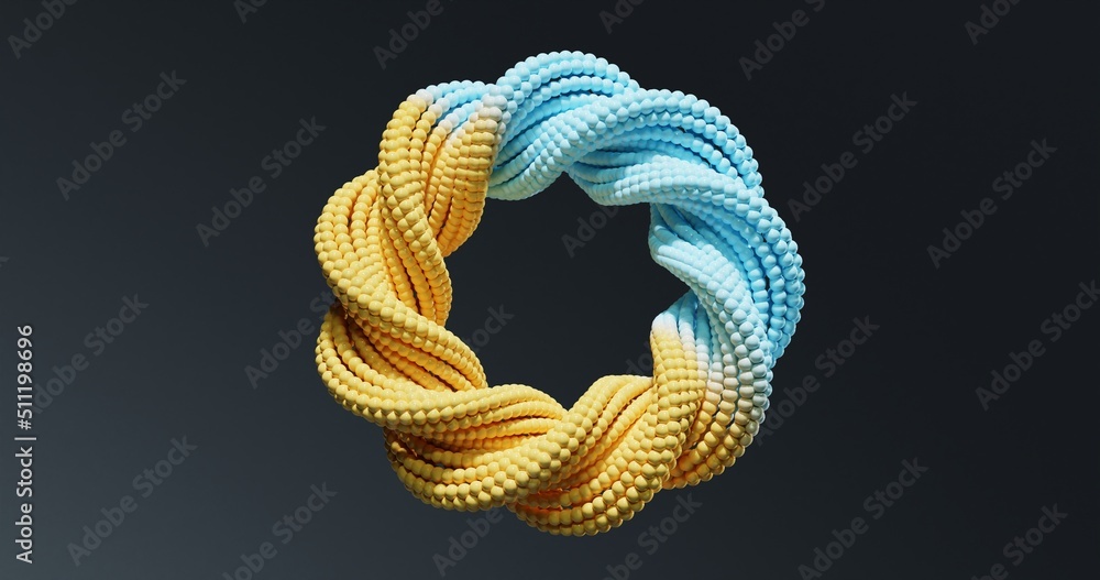 Aufkleber yellow and blue abstract shape background wallpaper with copy space.glow particle abstract procedura