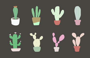 set of cactus