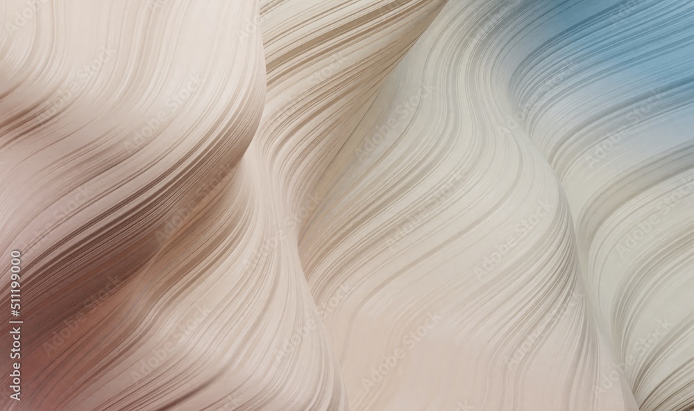 Poster modern soft tones colored poster,color dynamic wave flow.liquid wavy shapes abstract holographic 3d 