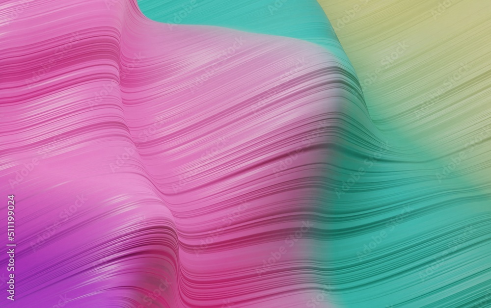 Poster modern pink,green and yellow colored poster,color dynamic wave flow.liquid wavy shapes abstract holo
