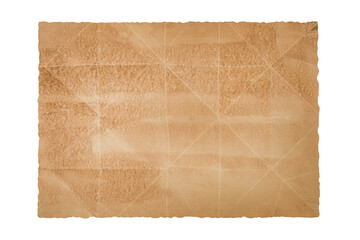 Old brown paper texture isolated on white , clipping path included,..