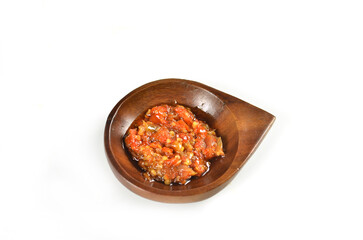Homemade Spicy sambal Sauce in a Bowl