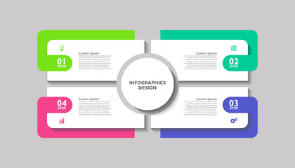 Steps infographics business element design