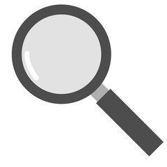 Flat Illustration of Simple Magnifying Glass