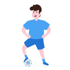 Football or soccer player standing cool pose sportsman