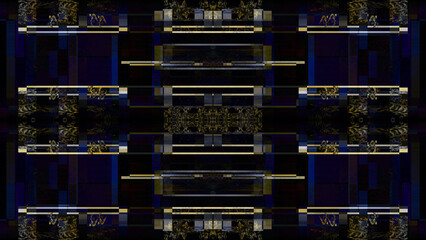 Abstract glitch art kaleidoscope pattern background image.