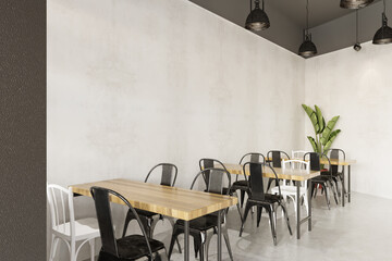 3d Rendering Coffee Shop and Cafe Lounge Restaurant