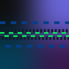 Abstract neon gradient wavy line pattern background image.