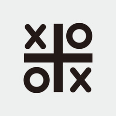 Tic tac toe icon vector symbol illustration