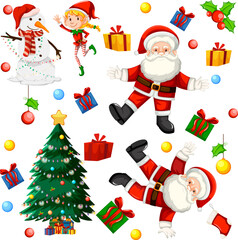 Christmas Santa Claus seamless pattern