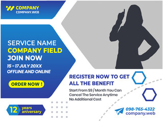 Social Media Banner 8 Horizontal For Instagram Web Poster Flyer Brochure