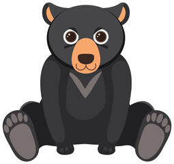 Cute bear in flat style