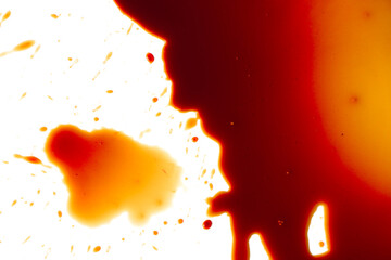 Blood stains on a white background