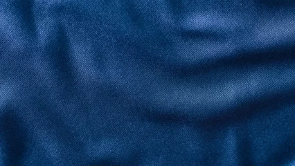 Fotobehang blue fabric cloth background texture © Nattapol_Sritongcom