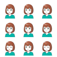 「あ・い・う・え・お・ん」等いろんな口の形の女性看護師のイラストセット（アニメ・漫画タッチ）