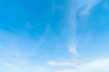 beautiful airatmosphere bright blue sky background abstract clear texture with white clouds.