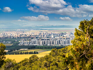 View of Afula from Givat Hamoreh, Israel