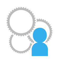 人と歯車のアイコン