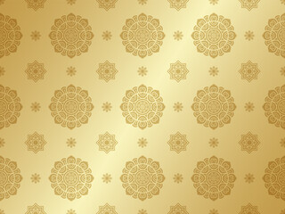 Asian art luxury banner pattern gold background  for decoration