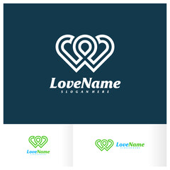 Love logo design vector template, Creative Love logo concepts illustration.