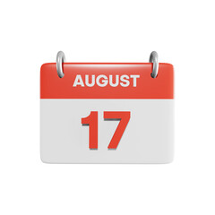 3D Calendar of Indonesia Independence Day